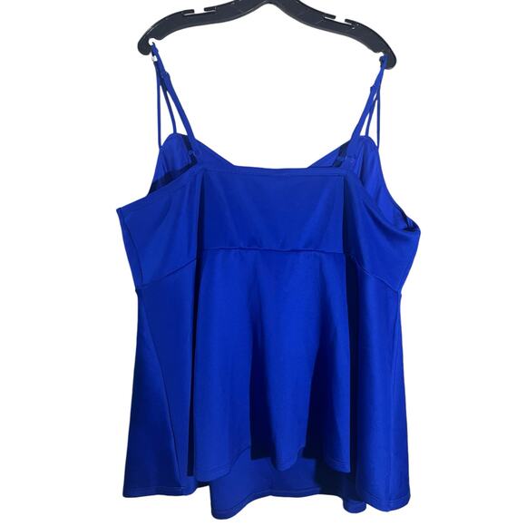 NWT Torrid Electric Blue Scuba Strappy Peplum Top 3 3X 22-24 - Picture 7 of 10